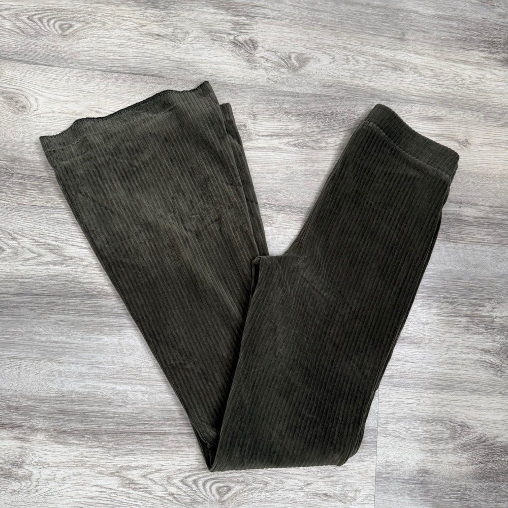 Aerie‎ Women's Olive Green Corduroy Flare Pants Boho Hippie Style Small